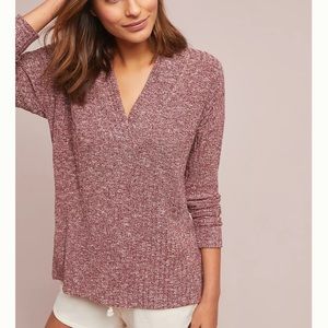 NWOT Anthropologie Wrangell V-Neck Pullover